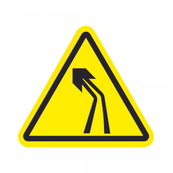 Panneau Triangle PSI Danger Virage à gauche angle TRI-ABS173